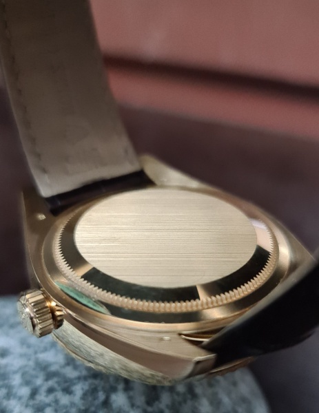 Rolex Sky-Dweller Yellow Gold Champagne Arabic Dial on Strap 326138