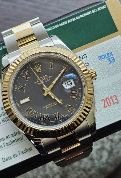 Rolex Oyster Datejust Steel and Yellow Gold 41mm 116333 bkro