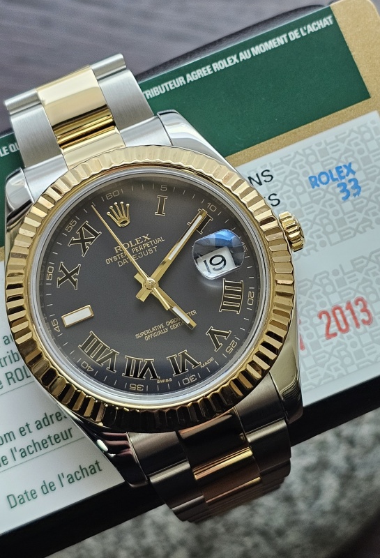 Rolex Oyster Datejust Steel and Yellow Gold 41mm 116333 bkro