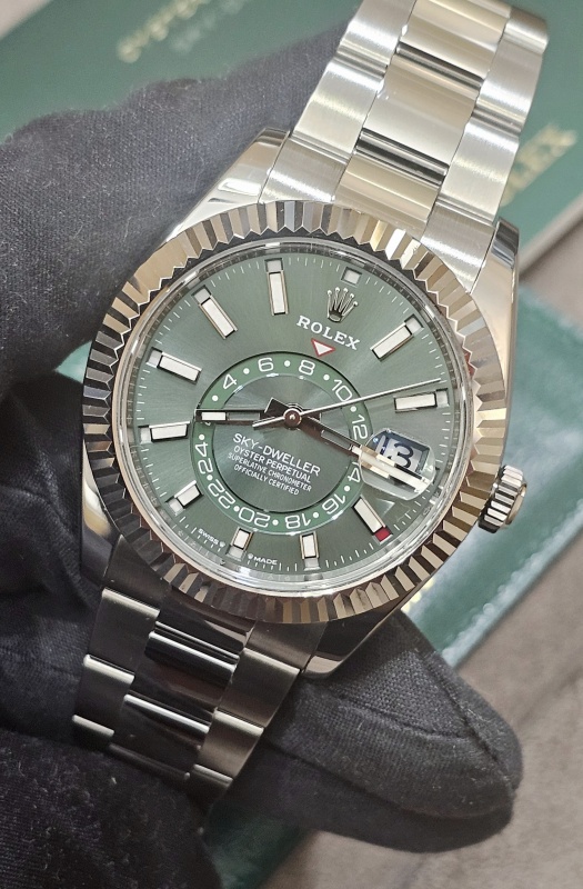 Rolex Sky-Dweller Stainless Steel Mint Green Dial 336934-0001