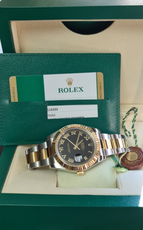 Rolex Oyster Datejust Steel and Yellow Gold 41mm 116333 bkro