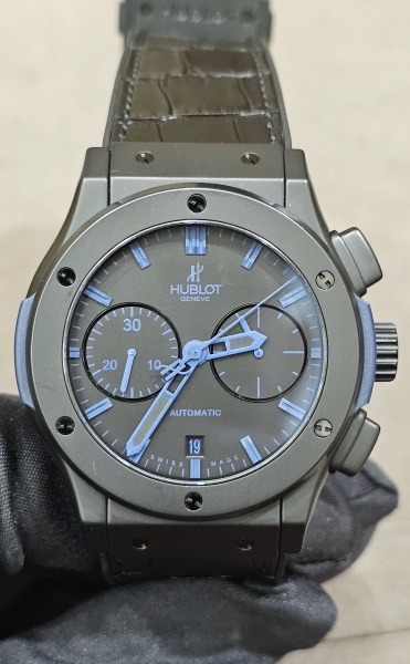 Hublot Classic Fusion Chronograph All Black Blue 521.CI.1190.GR.ABB12
