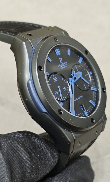 Hublot Classic Fusion Chronograph All Black Blue 521.CI.1190.GR.ABB12