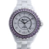 Chanel Full Size White J12 - Pink Sapphire Bezel 42mm H 2011