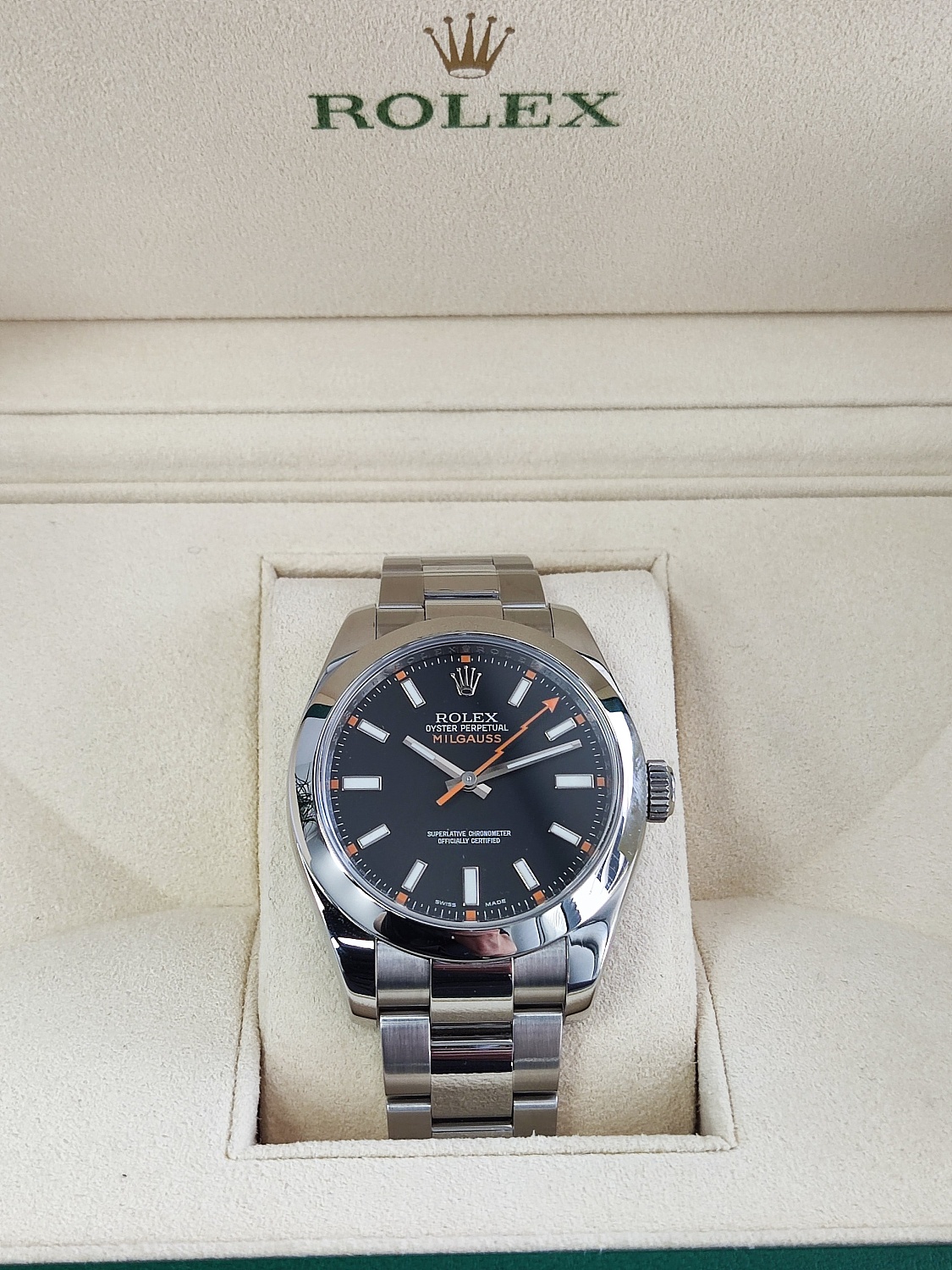 Rolex Milgauss 40 mm Black Dial 116400