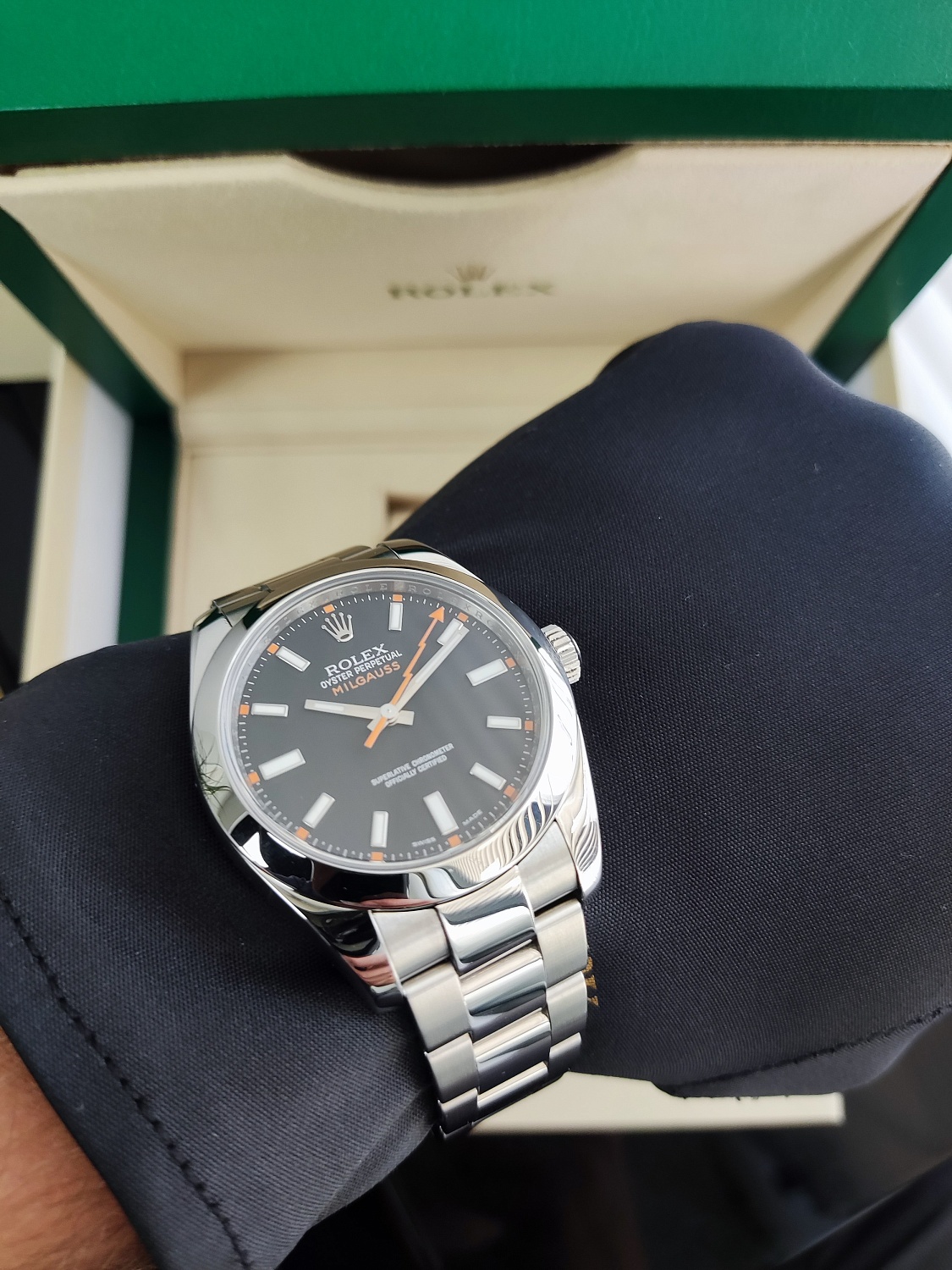 Rolex Milgauss 40 mm Black Dial 116400