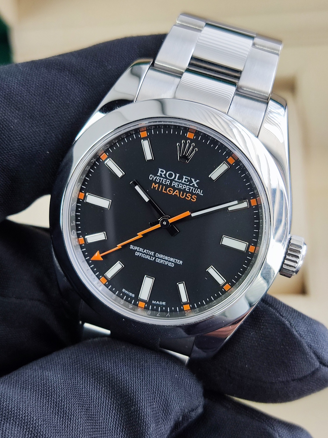Rolex Milgauss 40 mm Black Dial 116400